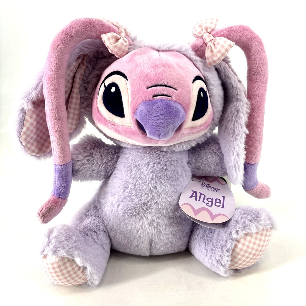 Disney Store Angel Bunny Rabbit Plush Soft Toy Easter Lilo & Stitch Pink Tags